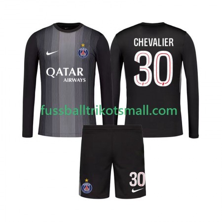 Fußballtrikots Paris Saint-Germain Lucas Chevalier 30 Torwart Kinder 2025-2026 Langarm Heimtrikotsatz kaufen